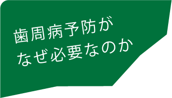 歯周病予防がなぜ必要なのか
