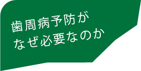 歯周病予防がなぜ必要なのか