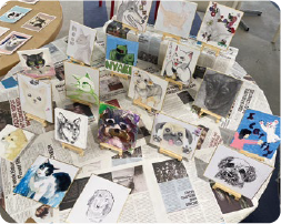 当日の展示販売学園祭の様子